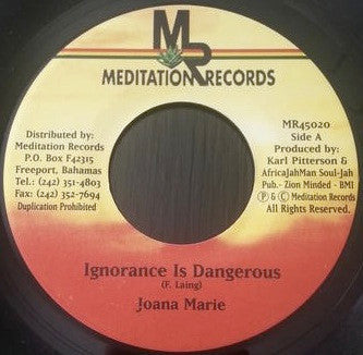 Joanna Marie : Ignorance Is Dangerous (7")