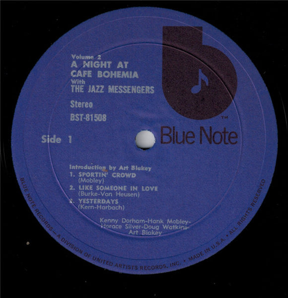 Art Blakey & The Jazz Messengers : At The Cafe Bohemia Volume 2 (LP, Album, RE, Ele)