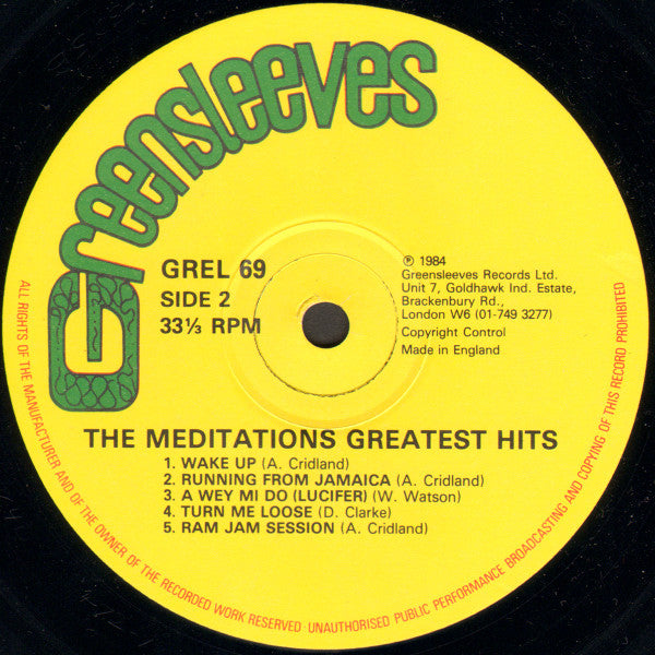 The Meditations : Greatest Hits (LP, Comp)