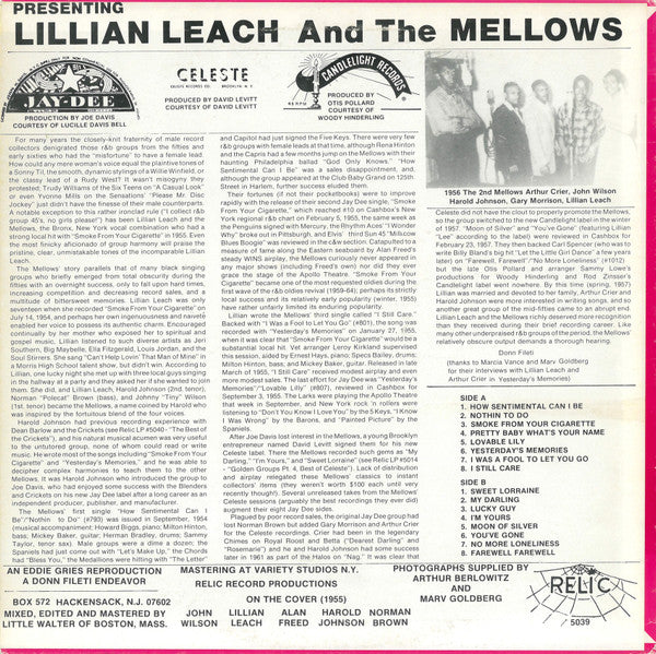 The Mellows Featuring Lillian Leach (2) : Lilian Leach And The Mellows (LP, Comp)