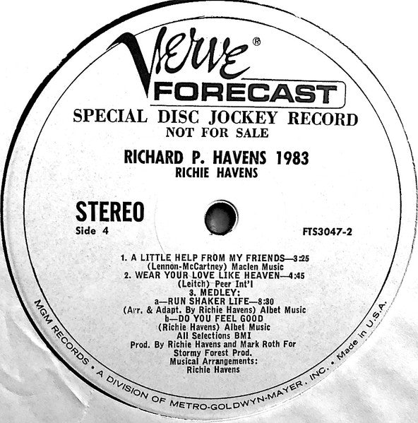 Richie Havens : Richard P. Havens 1983 (2xLP, Album, Promo, Gat)