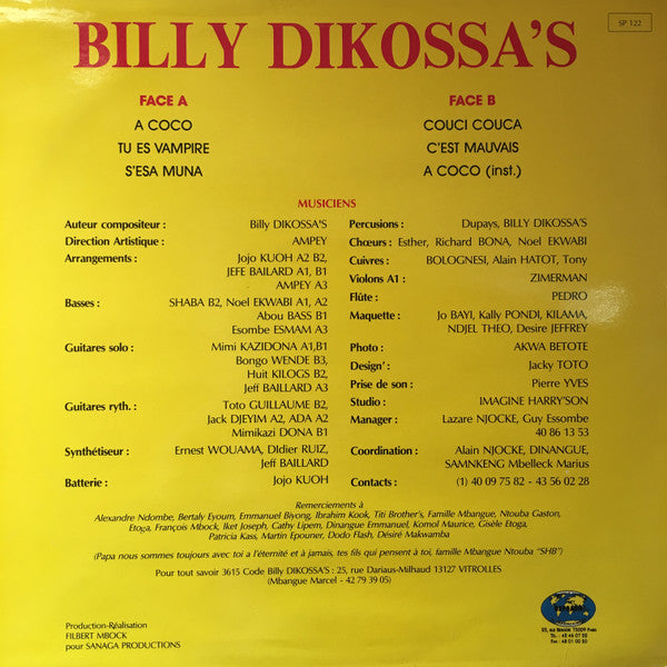 Billy Dikossa's : Pole Position (A Coco) (LP)