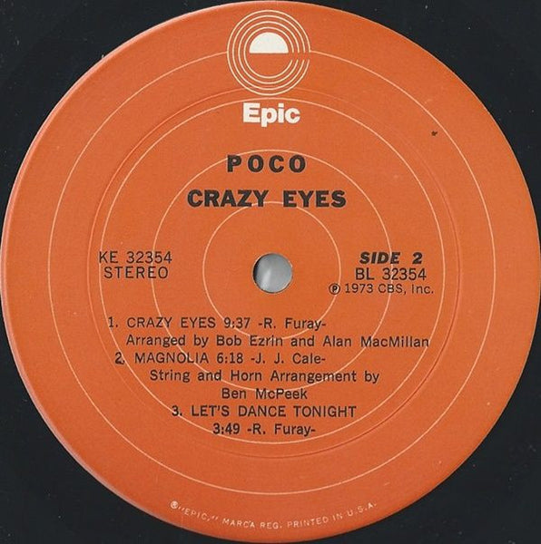 Poco (3) : Crazy Eyes (LP, Album, San)