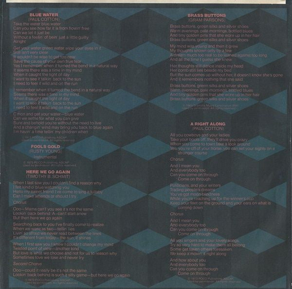 Poco (3) : Crazy Eyes (LP, Album, San)