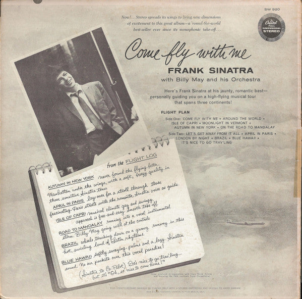 Frank Sinatra : Come Fly With Me (LP, Album, RE, Scr)