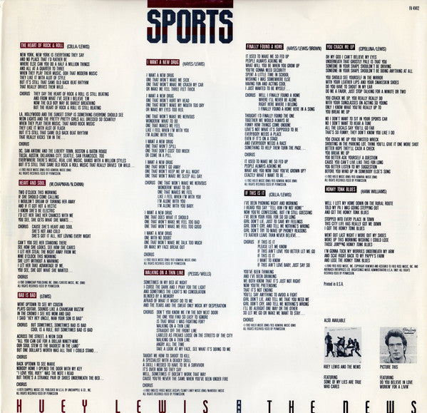 Huey Lewis And The News* : Sports (LP, Album, Club, Car)