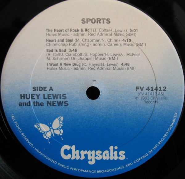 Huey Lewis And The News* : Sports (LP, Album, Pit)