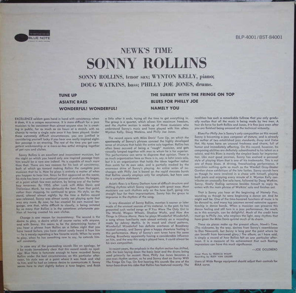 Sonny Rollins : Newk's Time (LP, Album, RE)