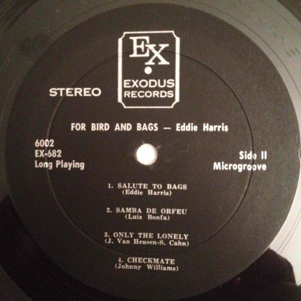 Eddie Harris : For Bird And Bags (LP, Album, Gat)