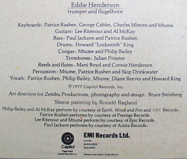 Eddie Henderson : Comin' Through (LP, Album)