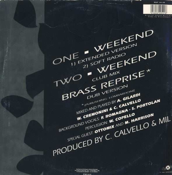 Mr. Calvello : Weekend (12")