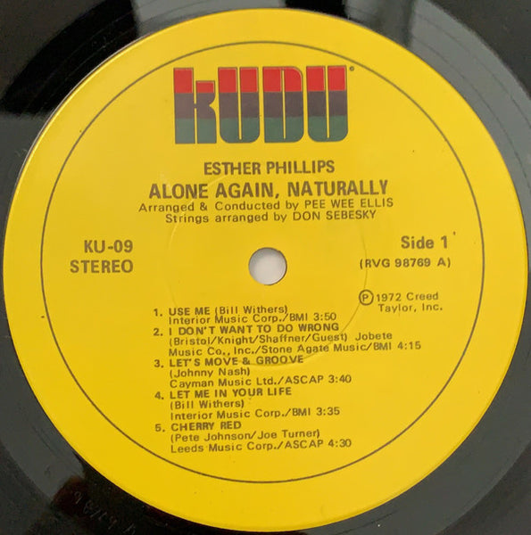 Esther Phillips : Alone Again, Naturally (LP, Album, Scr)