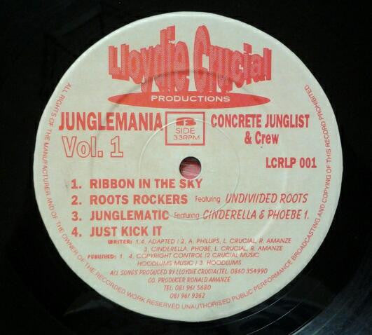 Lloydie Crucial : Junglemania Volume 1 (LP)