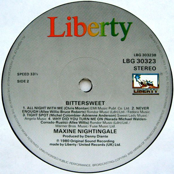Maxine Nightingale : Bittersweet (LP, Album)