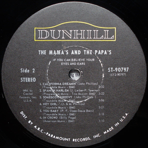 The Mama's And The Papa's* : If You Can Believe Your Eyes And Ears (LP, Album, Club, RP)