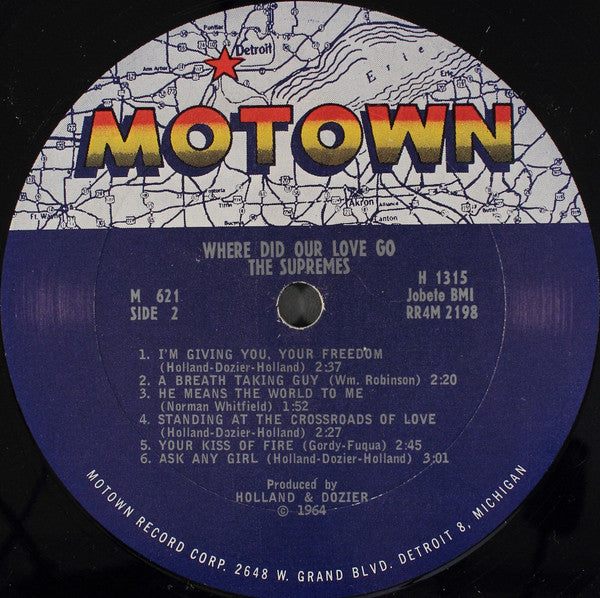 The Supremes : Where Did Our Love Go (LP, Album, Mono, Pit)