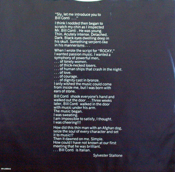 Bill Conti : Rocky - Original Motion Picture Score (LP, Album, All)