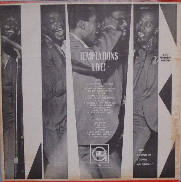 The Temptations : Temptations Live! (LP, Album, Mono)