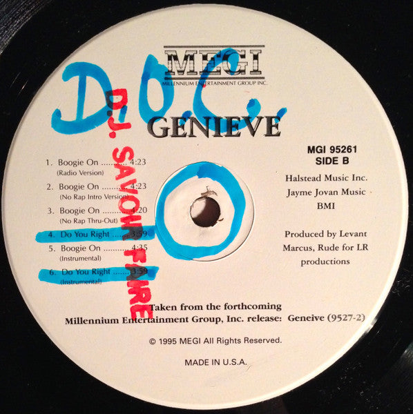 Genieve (2) : Boogie On (12", Single)