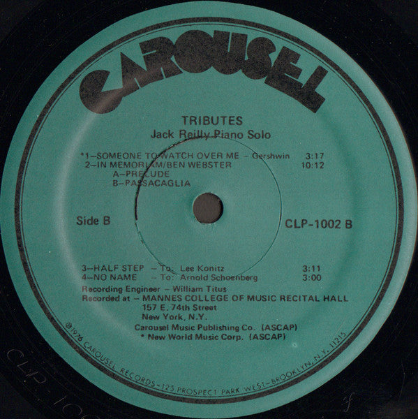 Jack Reilly : Tributes (LP, Album)