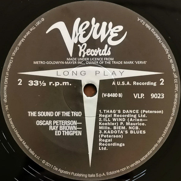 Oscar Peterson, Ray Brown, Ed Thigpen : The Sound Of The Trio (LP, Album, RE, 180)