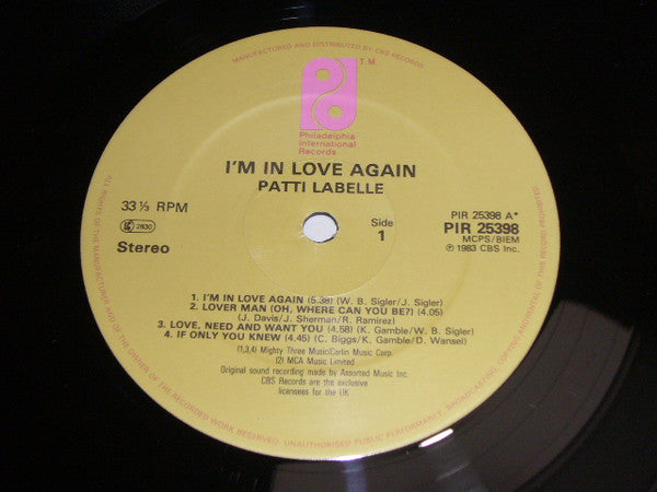 Patti LaBelle : I'm In Love Again (LP, Album)