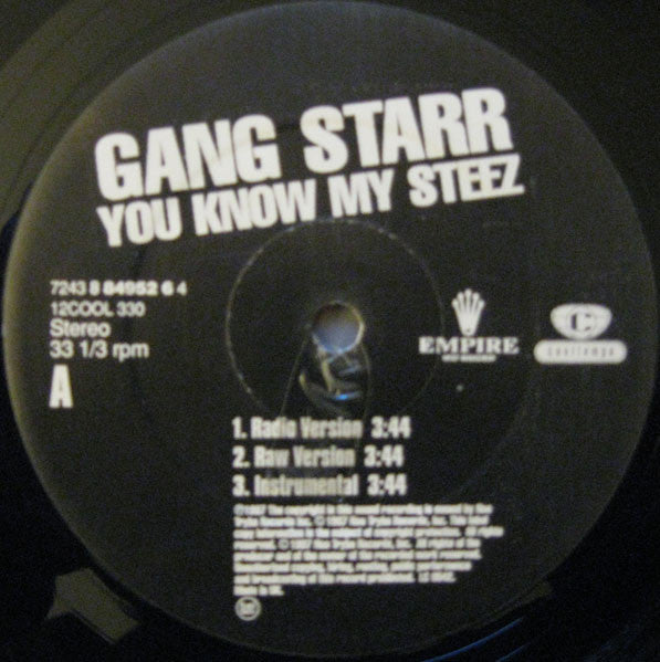 Gang Starr : You Know My Steez (12")