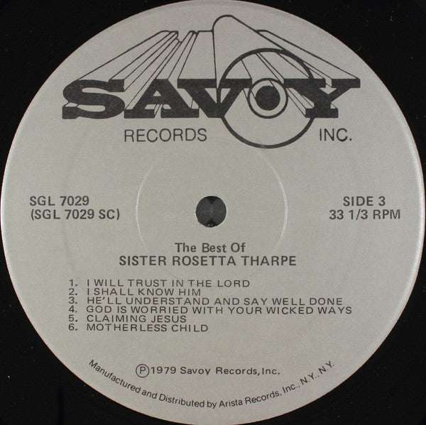 Sister Rosetta Tharpe : The Best Of Sister Rosetta Tharpe Singing And Playing 22 Of Her Greatest Hits (2xLP, Album, Comp)
