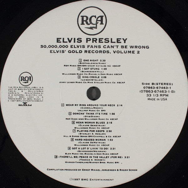 Elvis Presley : 50,000,000 Elvis Fans Can't Be Wrong - Elvis' Gold Records - Volume 2 (LP, Comp, RE, RM)