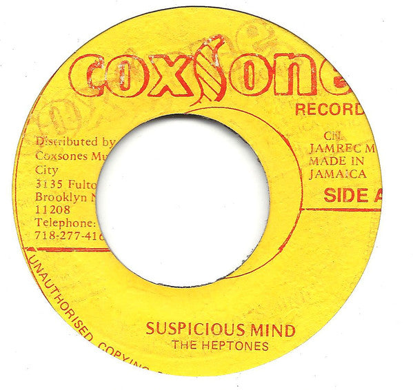 The Heptones : Suspicious Mind / Haven't You Any Fight Left (7", RE, Yel)