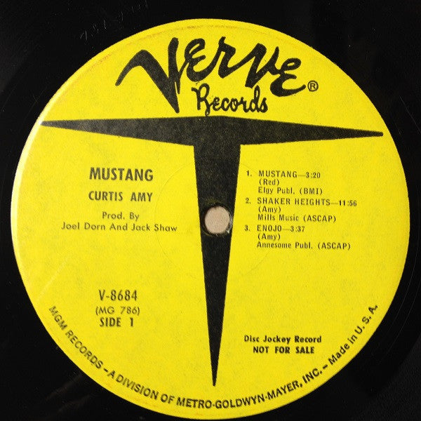 Curtis Amy : Mustang (LP, Album, Mono, Promo)