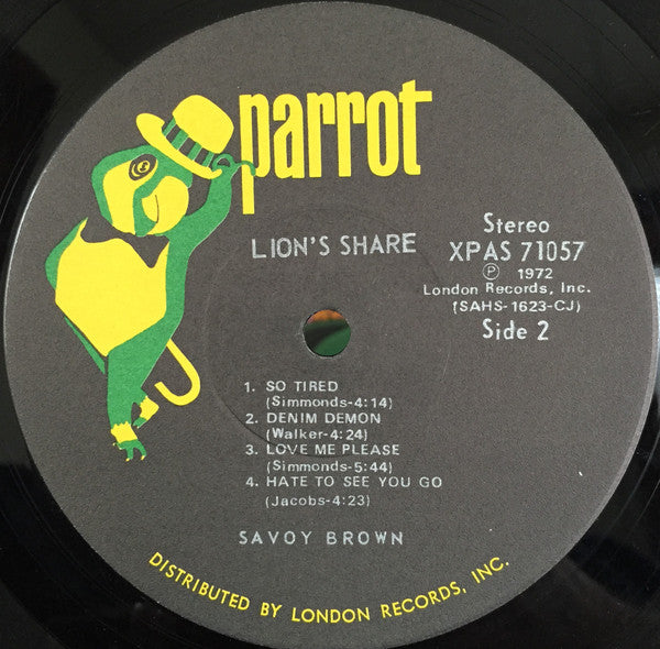 Savoy Brown : Lion's Share (LP, Album, CJ )