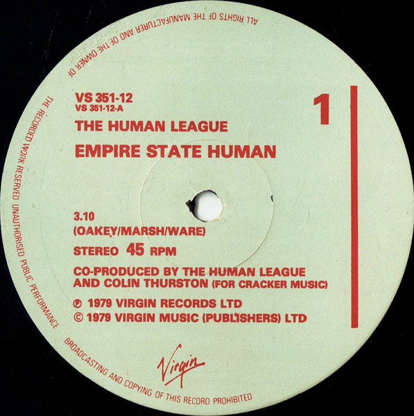 The Human League : Empire State Human (12", Single, RE)