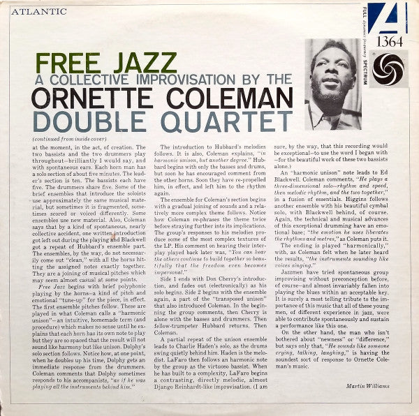 The Ornette Coleman Double Quartet : Free Jazz - A Collective Improvisation (LP, Album, RE, MO )