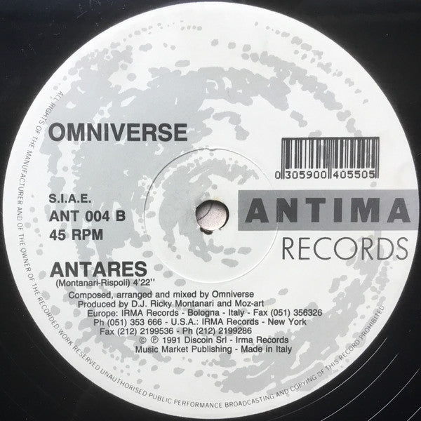 Omniverse : Venere (12", Pic)