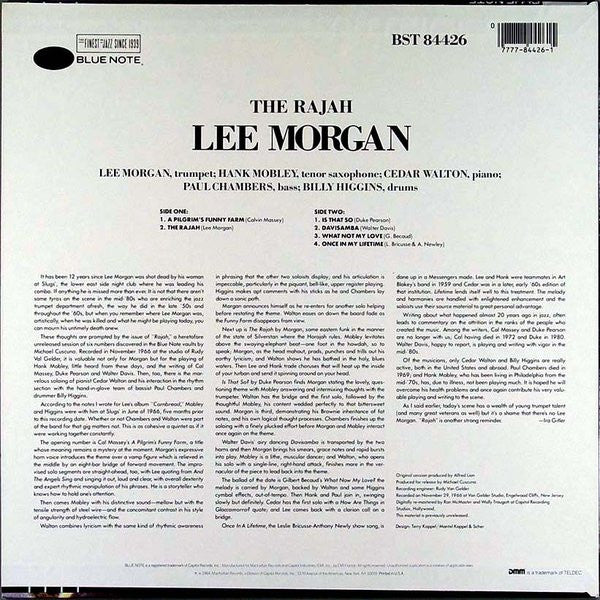 Lee Morgan : The Rajah (LP, Album, RM)