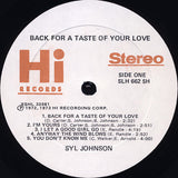 Syl Johnson : Back For A Taste Of Your Love (LP, Album, SH )