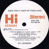 Syl Johnson : Back For A Taste Of Your Love (LP, Album, SH )