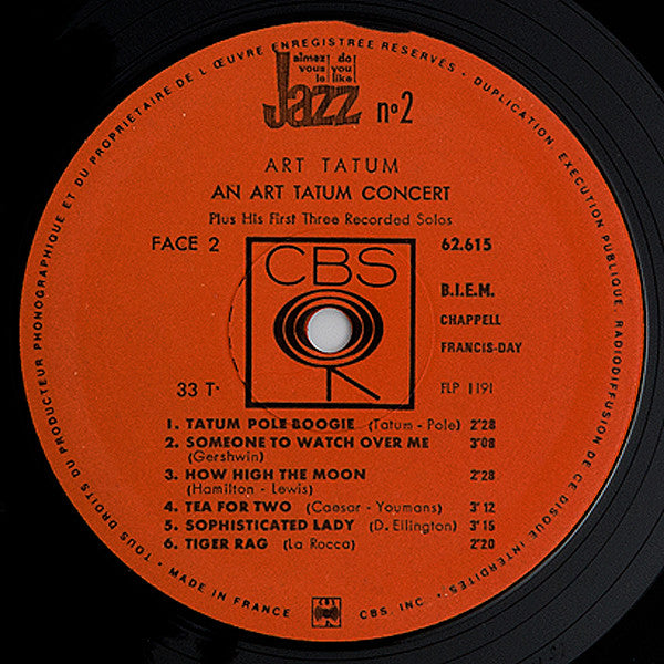 Art Tatum : An Art Tatum Concert Plus His First Three Recorded Solos (LP, Album, Mono)