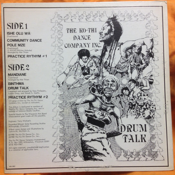 The Ko-Thi Dance Company Inc. : Drum Talk (LP, Album)