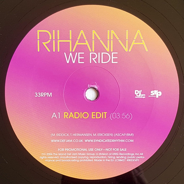 Rihanna : We Ride  (12", Promo)