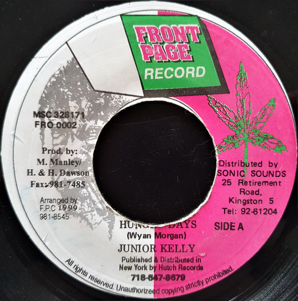 Junior Kelly : Hungry Days (7")