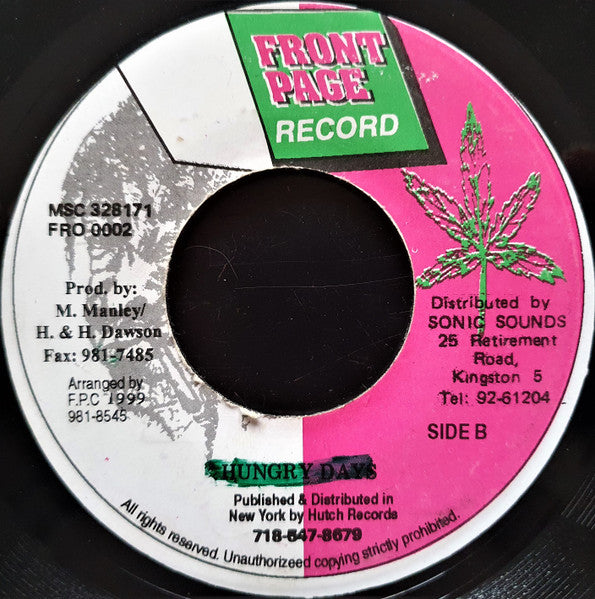 Junior Kelly : Hungry Days (7")