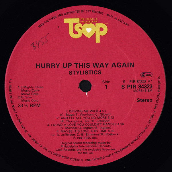 The Stylistics : Hurry Up This Way Again (LP, Album)