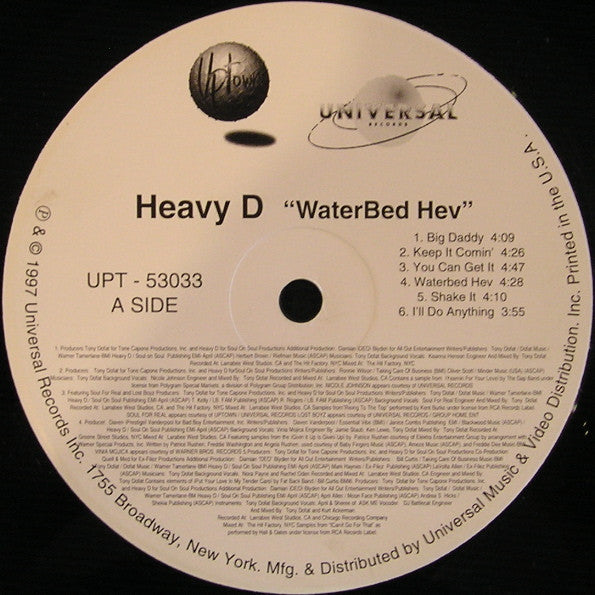 Heavy D : Waterbed Hev (LP, Album)