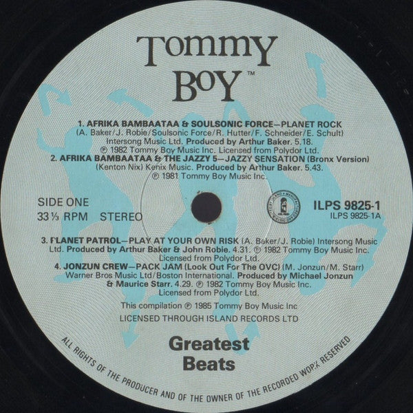 Various : Tommy Boy - Greatest Beats (2xLP, Comp)