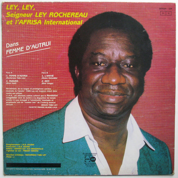 Ley, Ley, Seigneur Ley Rochereau* Avec L'Orchestre Afrisa International* : Femme D'Autrui (LP, Album)