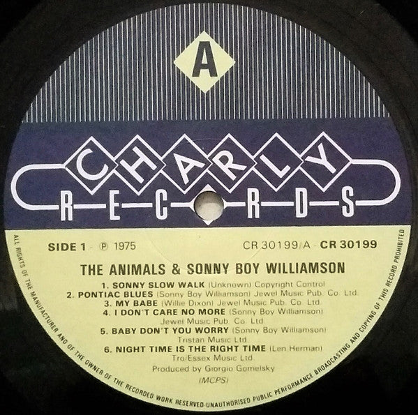 The Animals With Sonny Boy Williamson (2) : The Animals With Sonny Boy Williamson (LP, Album)