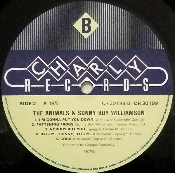 The Animals With Sonny Boy Williamson (2) : The Animals With Sonny Boy Williamson (LP, Album)