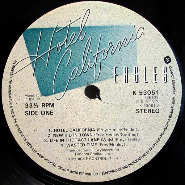 Eagles : Hotel California (LP, Album, RP, Orl)